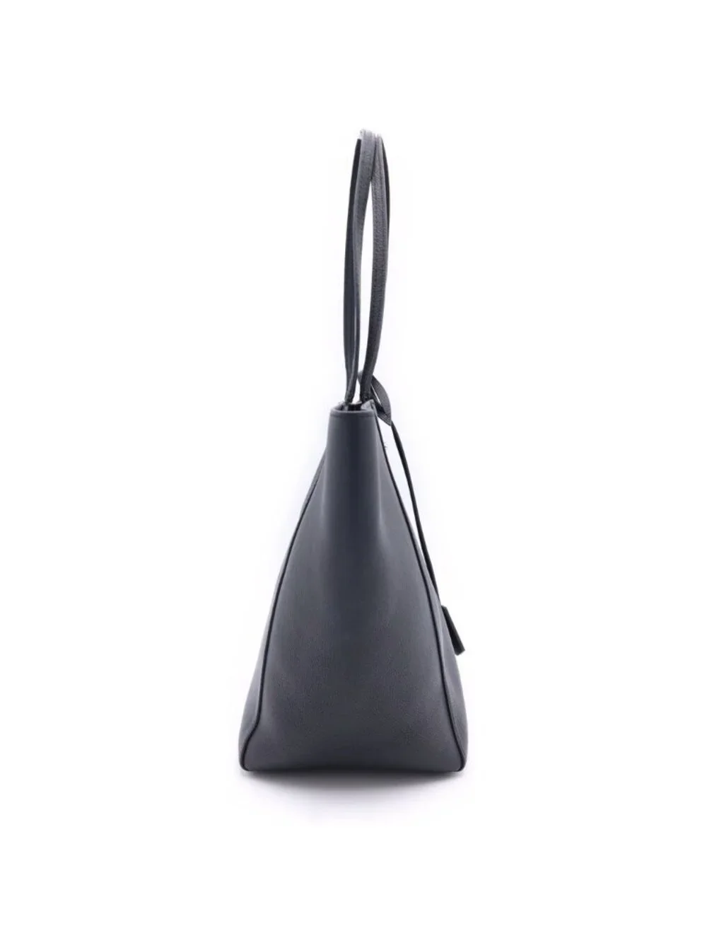 Louis Vuitton Lockme Cabas Tote Black Leather Silver